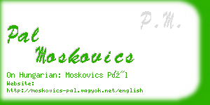 pal moskovics business card